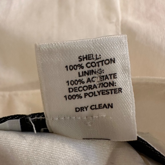 ANN TAYLOR LOFT Skirt Midi A-Line Pleated Embroidered Brown Ivory Size 6 - Picture 6 of 6